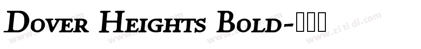 Dover Heights Bold字体转换